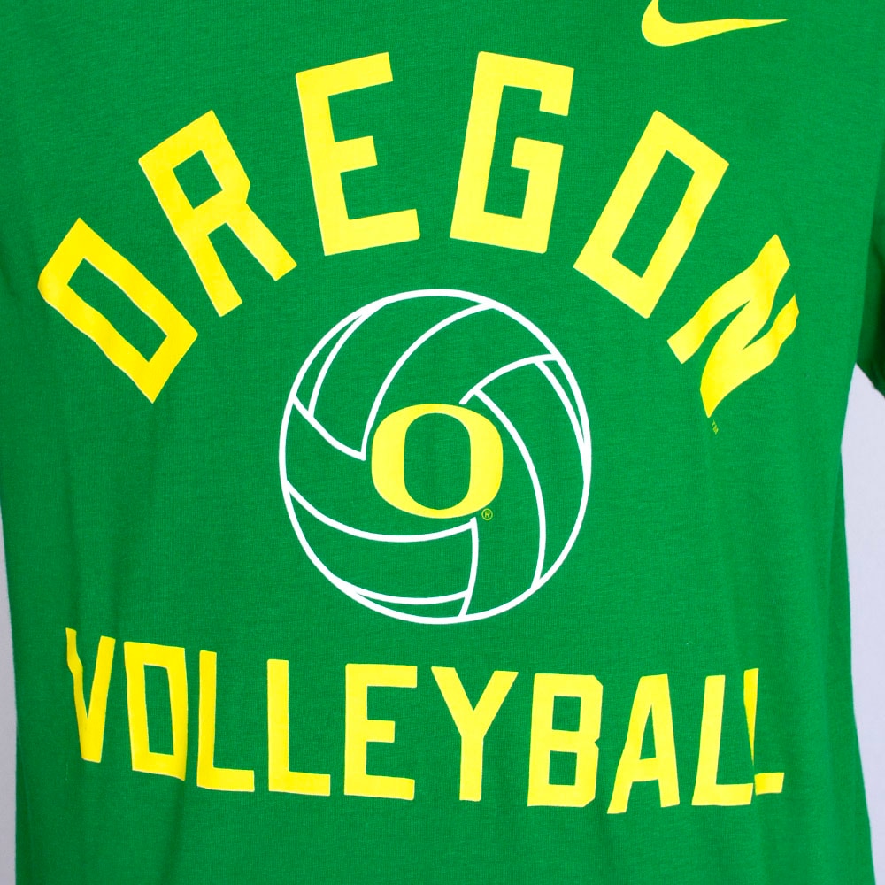 Classic Oregon O, Nike, Green, Crew Neck, Cotton, Women, Unisex, Volleyball, T-Shirt, 883343